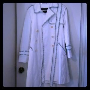 Coach long white coat
